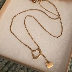 Avon gold time open heart necklace
